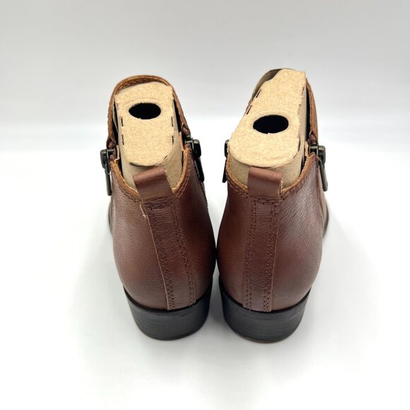 Lucky Brand Womens Size 5 Basel Brown Leather Ankle Boots Booties Shoes‎ - Picture 7 of 15